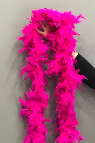 Aker Hediyelik Fuchsia Otriş Feather 2 Yard 60 Gr Goose Feather Cream Otriş Feathers –