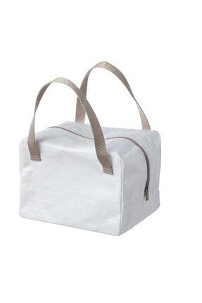 ikea yemek cantasi meridyendukkan 22x17x16 cm tasima canta beyaz bej renk fiyati yorumlari trendyol
