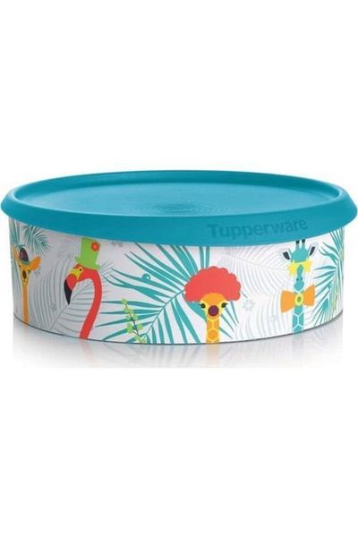 Tupperware Filamingo Pattern Water Moral Storage Container 2.4 lt