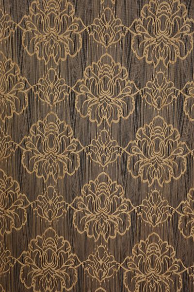 AKÇA TEKSTİL Spider Model Gold Color Rope Curtain Ready-made Buttons Sewn Rope Curtain 300*280 Cm