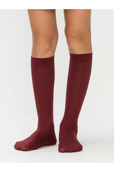 Penti Kids Claret Red Micro 40 Knee Socks 3 Pack