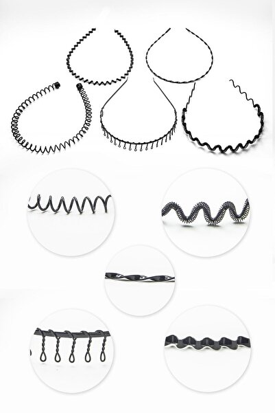 AURA ACC Black Metal Crown Men's Women's Athlete Hair Crown 5-Piece