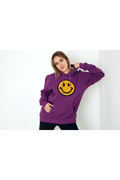 Ön Ve Kol Özel Nakışlı Boyfriend Sweatshirt
