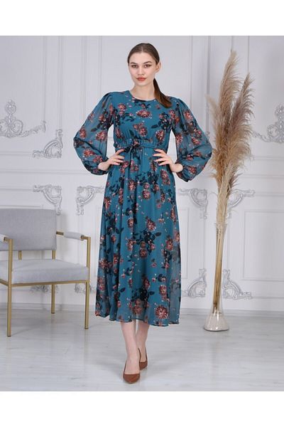 Apple Cix Rochie din șifon cu imprimeu floral pentru damă