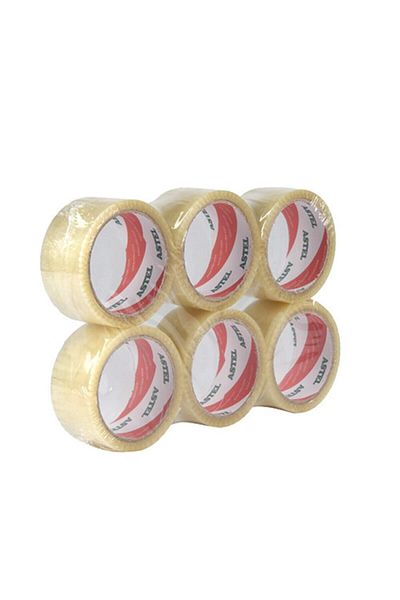 Astel Duct Tape 45mm X 100m Transparent Tape 6 Pieces