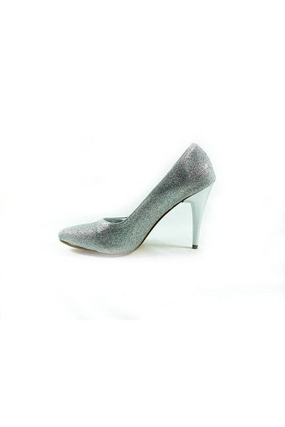 Çarıkçım Women's Heeled Shoes - Lame-silvery - 700
