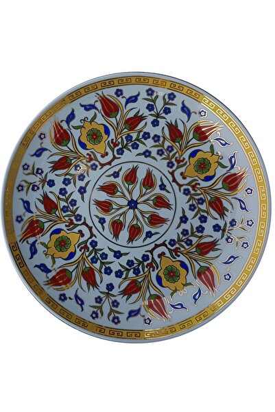 Armada Çini Armada Cini Prt 84 25 Cm Altın Yaldızlı Iznik Rumi Desenli Porsel...