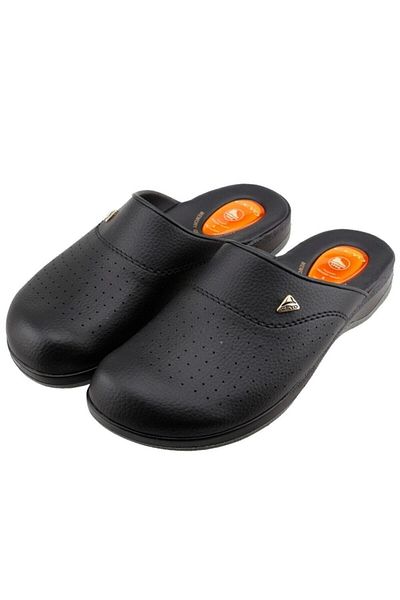 Ceyo 9846 Flex -1 Gel Heel Spike Special Black Men's Anatomical Sabo Slippers