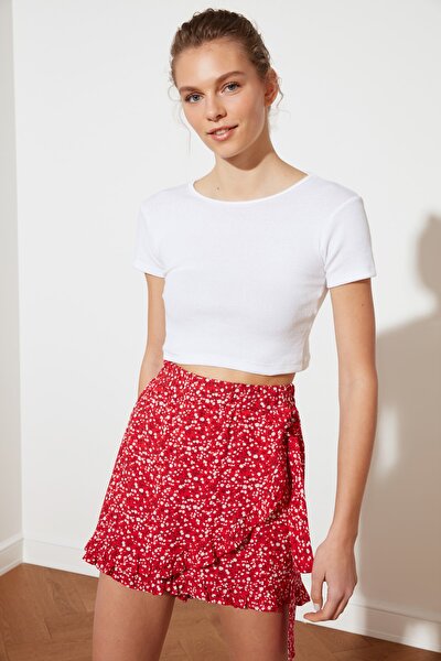 Trendyol Collection Shorts - Red - Normal Waist