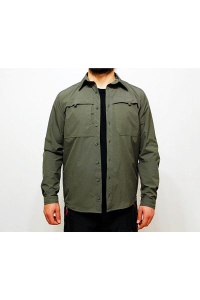 Mudwill Ανδρικό πουκάμισο Tactical Khaki Lycra