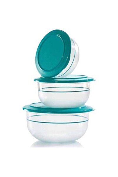 Tupperware Kristalin Mavi Set Saklama Kabı 3 Lü