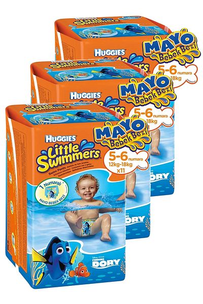Huggies 12-18 kg Size 5-6 11 Pieces 3-Piece Baby Swim Diapers
