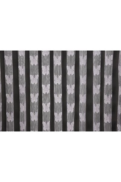AKÇA TEKSTİL Butterfly Model White Color Rope Curtain Ready-made Buttons Sewn Rope Curtain 300*270 Cm