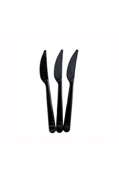 Miopack سكين بلاستيك فاخر أسود 3.6-3.8 جرام 100 قطعة