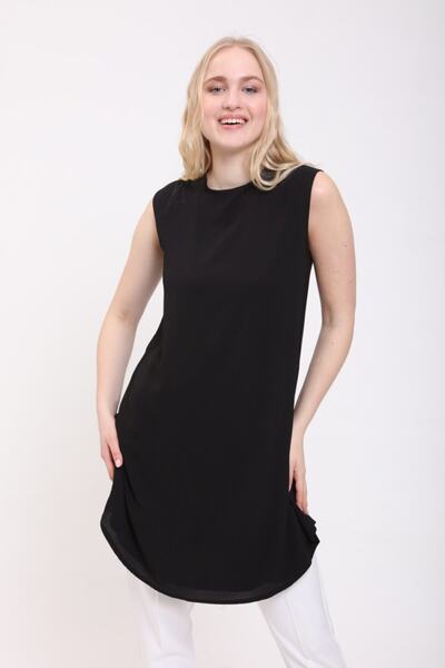 Invee Women's Black Sleeveless Tunic