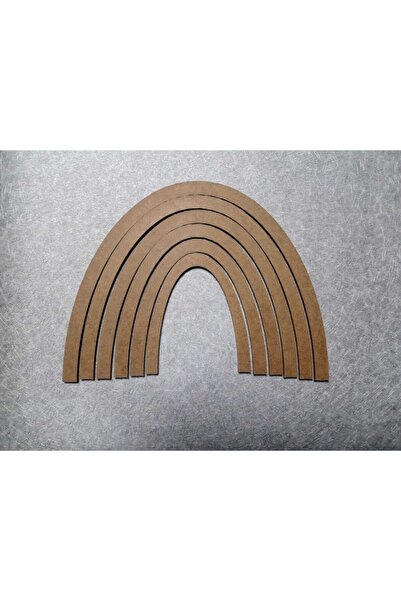 DMahşap 6 قطع من بكرة قوس قزح الخشبية، صائد الأحلام، بكرة MDF لحياكة المكرامية