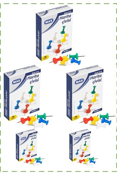 Mas 315 Map Nails Colorful - Set of 5
