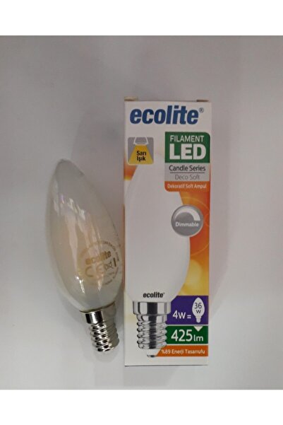 Ecolite 3'lü Paket 4w E14 Dimmerli Soft Buji Ampul Gün Işığı