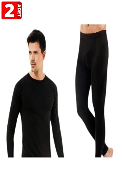 KOTA Set de lenjerie termică pentru bărbați, 2 piese, 100% bumbac, cu fundul ...
