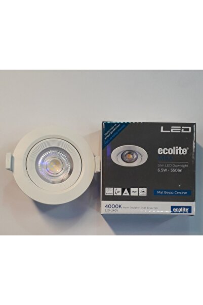 Ecolite 10'lu Paket 6,5w 4000k Led Gömme Spot Ilık Beyaz Işık