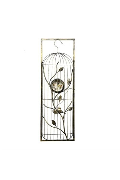 Vitale Kuş Kafesi Metal Duvar Saati 30x91 cm