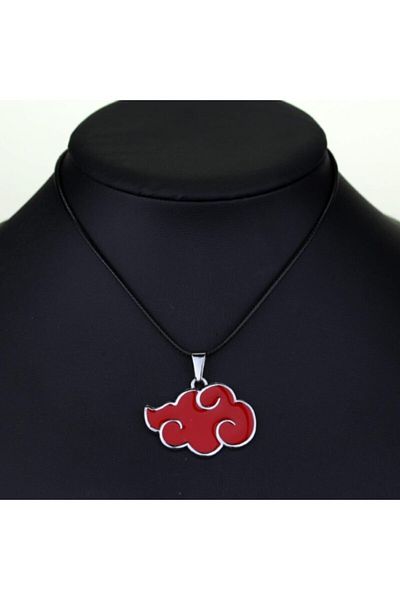 AlpCollection Naruto Anime Red Cloud Metal Leather String Gift Necklace Jewelry