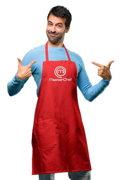 ACR Giyim Master Chef Printed Red Kitchen Apron -unisex- Hanging Podium