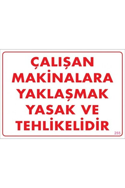Genel Markalar Makine Kullanım Levhaları Makinenin Çevresini Temiz Tutun 25x35 Cm Pvc Levha