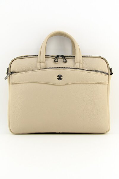 HNB Bej Kadın Macbook Air Pro 13 & 13.3 Inç Evrak Laptop Çantası