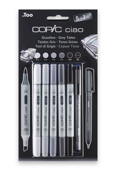 Copic Ciao 5 1 Set Grey Tones