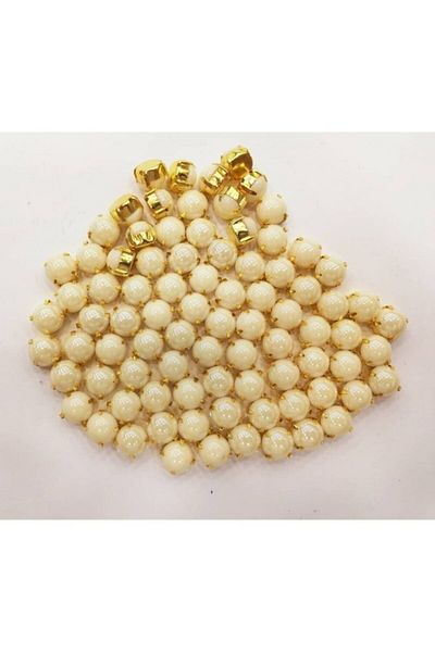 yiğit aksesuar 10 Mm Case Sewing Pearl Stone 30 Pieces