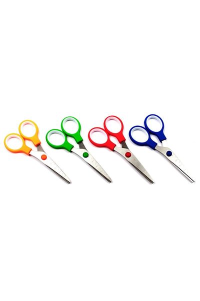 Bigpoint 24-Piece Double Color School Scissors Stand