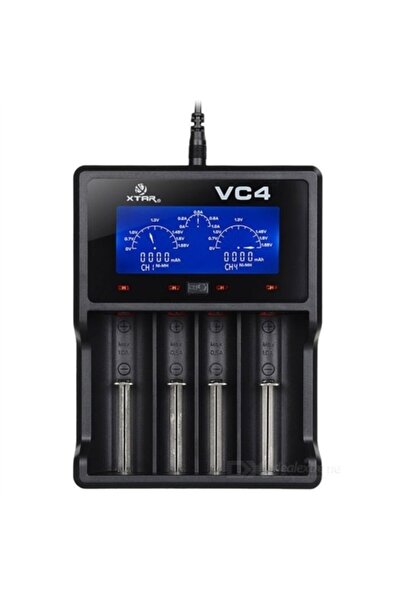 XTAR Vc4 Universal Usb Pil Şarj Cihazı 18650 14500 Lıtyum-ıon Aa-aaa C-d Ni-mh
