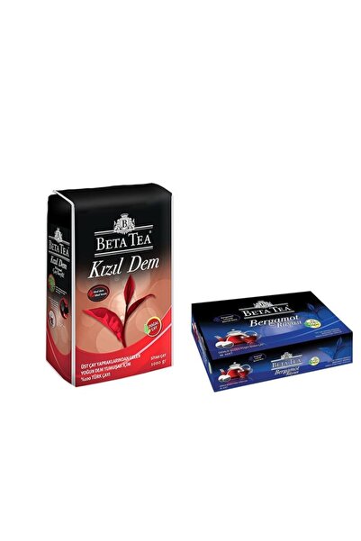 Beta Tea Kızıl Dem Türk Çayı 1000gr + Bergamot Rüyası 48'li Demlik Poşet