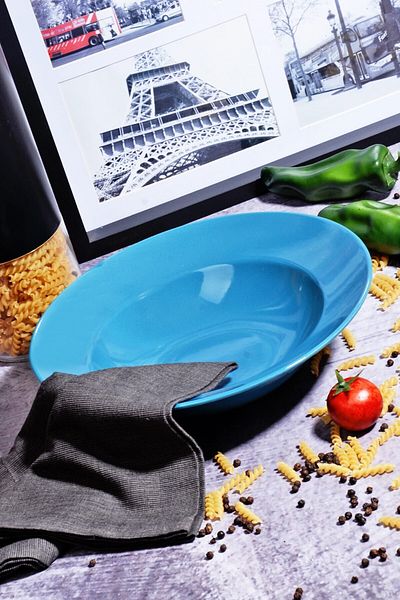 Porselen Diyarı Pasta Plate Blue 26cm
