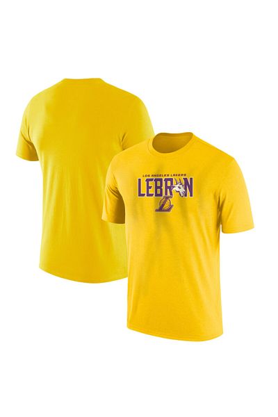 usateamfans Ανδρικό T-shirt Lebron James Goat - Κίτρινο