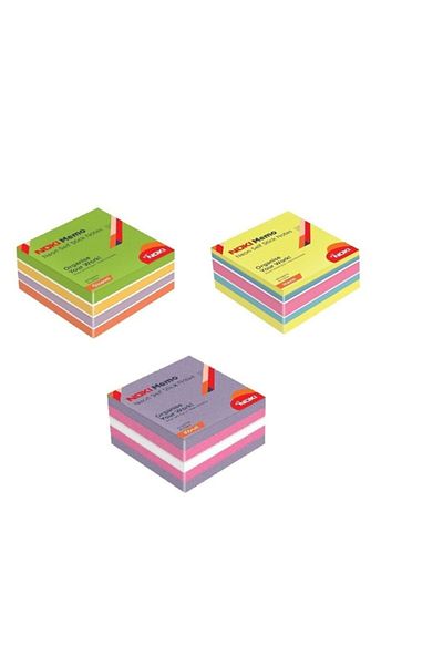 Noki Memo 75x75 Neon Adhesive Cube Block 450 Sf Set of 3