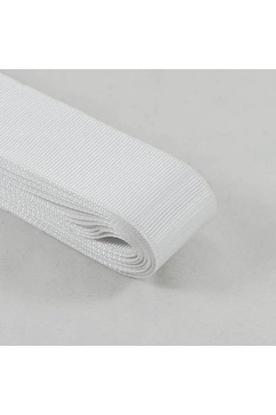 Acar Süs White Grosgrain Ribbon 1 cm 10 Meters