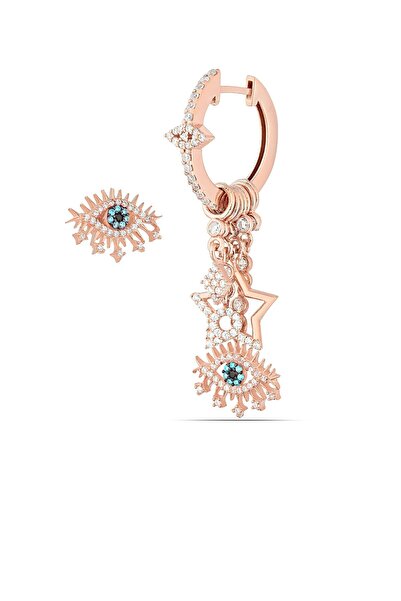 MySilvers Gümüş Göz Şans Küpesi