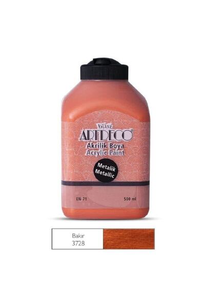 Artdeco Metalik Akrilik Boya 500 Ml Bakır 71l-3728