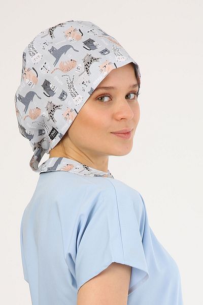 Owlet Medikal Kitten Patterned Surgical Hijab Cap