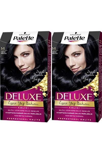 Palette Deluxe Saç Boyası 1-1 Gece Mavisi 2li