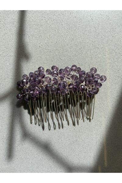 Pearly Handmade Mor Kristal Tarak Toka