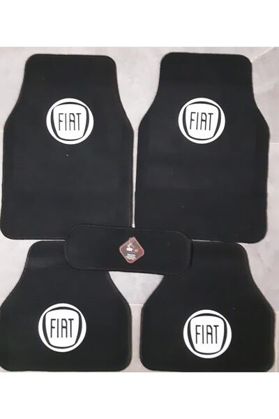 Genel Markalar Fiat Linea Fiat Logolu Siyah Çift Katlı Halı Paspas