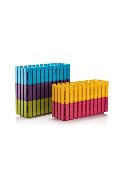 Poliwork Akasya Balkon Saksı 60 Cm 6 Adet Mıx Renk