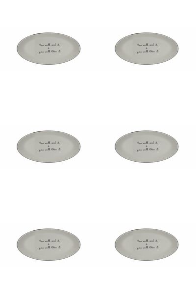 Porland Hope Boat Plate 28cm Set of 6