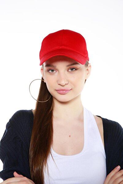 Zirve Kadın Düz Renk Şapka Kırmızı