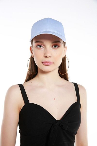 Zirve Women's Solid Color Hat Light Blue