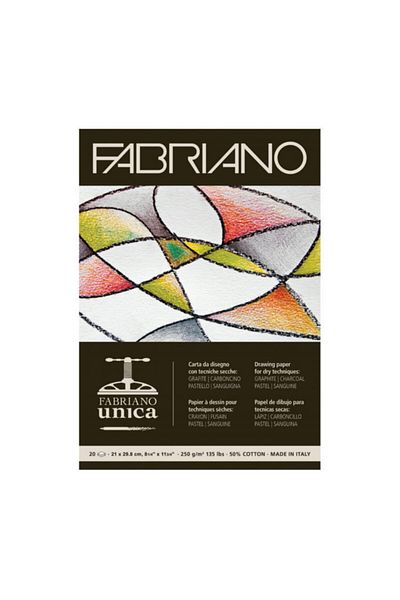 Fabriano Unica Print and Drawing Block 250 GrA4 20 YpWhite