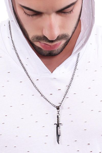 LABALABA Men's Metallic Necklace